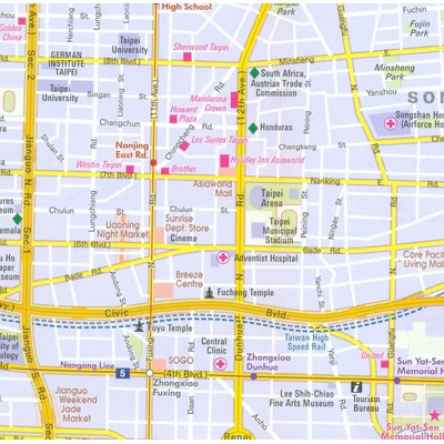 Taiwan mapa 1:400 000