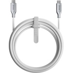 Nomad Здрав кевларен USB-C към USB-C кабел за MacBook и устройства с USB-C порт (150 см) - Nomad Kevlar USB-C to USB-C Charging Cable 240W (бял) (NM014674858)
