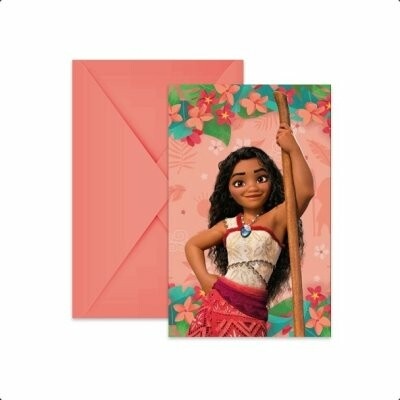 Pozvánky a obálky Vaiana 6ks – Hledejceny.cz