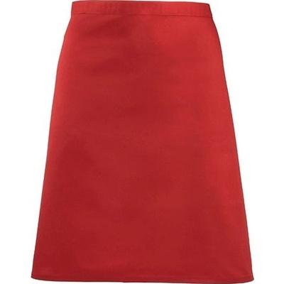 Premier Workwear Pracovní zástěra středně dlouhá PR151 Red Pantone 200 70x50cm