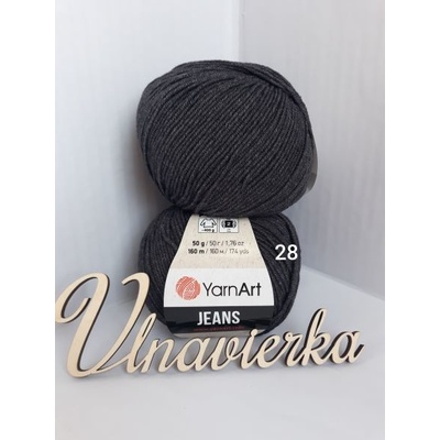 YarnArt Jeans 28 sivá tmavá