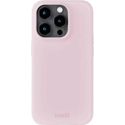 Holdit Гръб Holdit Silicone за iPhone 15 Pro - Pale Pink