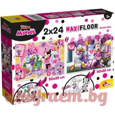 Lisciani Пъзел LISCIANI 86597 - 2 x 24 части - Мини Маус, двулицеви пъзели (LI86597)