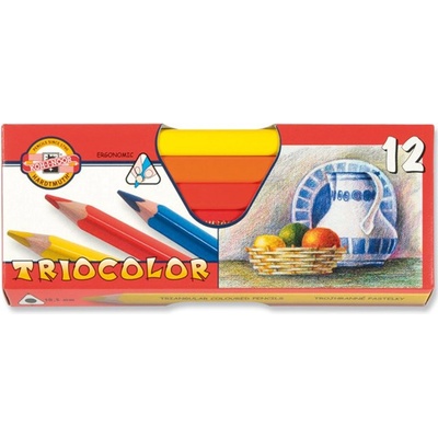 Koh I Noor Triocolor Jumbo trojhranné pastelky 3152 12 barev