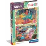 Clementoni -CLE puzzle 2x60 SuperKolor Stitch 24822