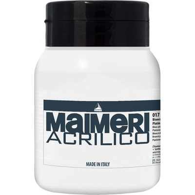 Maimeri Acrilico АКРИЛНА боя Platinum White 017 500 ml 1 бр (M0934017)