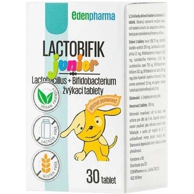 EdenPharma Lactobifík junior Pomeranč 30 tablet