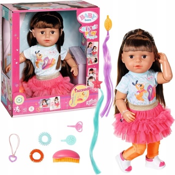 BABY born Starší sestřička Play & Style, brunetka, 43 cm