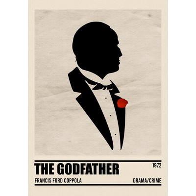 Plagát, Obraz - The Godfather Minimalist, 30 × 40 cm