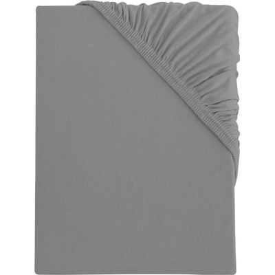s.Oliver Bi-elastické žerzejové prostěradlo šedé 90-100x200