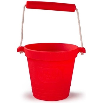 Bigjigs Toys Червена плажна кофа