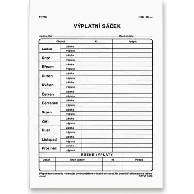 Optys 1570 Výplatní sáček C5