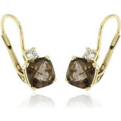 Zlatnictví U Kostela zlaté náušnice s přírodní záhnědou 1278HŽ