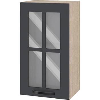 Image 1 of ИРИМ Горен кухненски шкаф витрина Сити МФ-Карбон мат-11-102 40 см