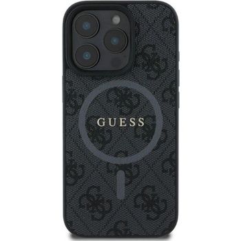 GUESS Гръб Guess PU Leather 4G Colored Ring MagSafe Case за iPhone 16 Pro Max - Черен (3666339327231)