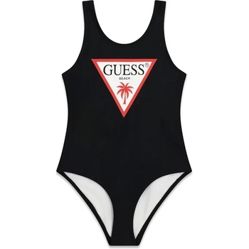 GUESS Цял бански за момиче в черен цвят с цветно лого Guess
