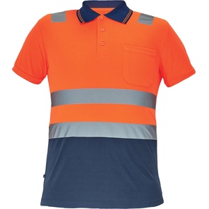 CERVA Поло тениска с къс ръкав cerva ciudades cadiz hv / hi-vis - тъмносиня/оранжева hv 4xl (0305005391007)
