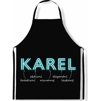 IMPAR Zástěra Mužská jména Neon Karel