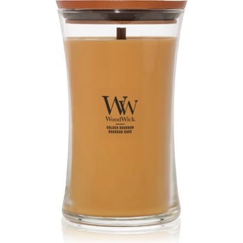 WoodWick Opulent Wood Golden Bourbon ароматна свещ с дървен фитил (hearthwick) 609.5 гр