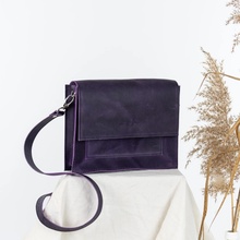 Ammyla kožená kabelka Zara Raw crazy deep purple