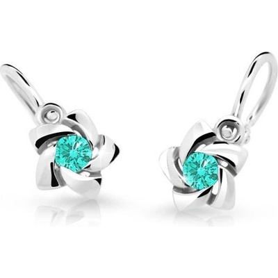 Cutie Jewellery detské náušnice s dizajnom ružičiek C2201-10-X-2 svetlo zelená