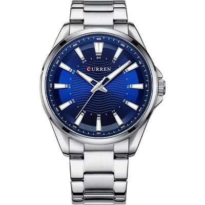 Curren Мъжки часовник Curren Caillerieе, Неръждаема стомана, Сребрист / Син (CURREN-8424-SILVER-BLUE)