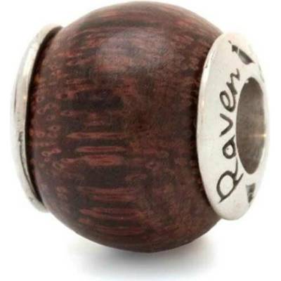 Korálek Kafrové Dřevo - Black Raven Beads