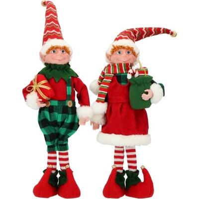 Home of Christmas Pár vánočních skřítků s dárky 60 cm – Hledejceny.cz
