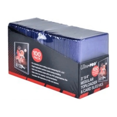 Ultra Pro Toploader 3x4 Regular Toploaders and Card Sleeves 100 ks