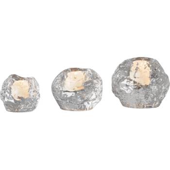 Kosta Boda Свещници за чаени свещи Snowball 3 бр (7067354)