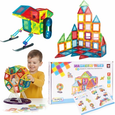 MULTISTORE Magnetické stavebné kocky 70 ks