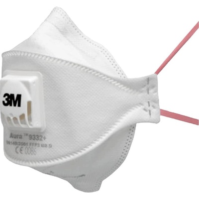 3M Aura 9332+ respirátor proti jemnému prachu, s ventilem FFP3 D 10 ks