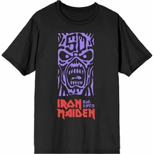 Iron Maiden tričko Est. 1975 Stamp Logo Purple čierna