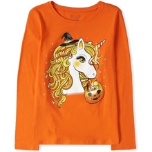 DÍVČÍ TRIČKO UNICORN HALLOWEEN CHILDREN´S PLACE oranžová