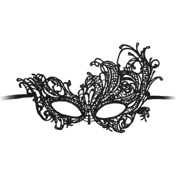 Image 1 of Ouch! Royal Black Lace Mask Black
