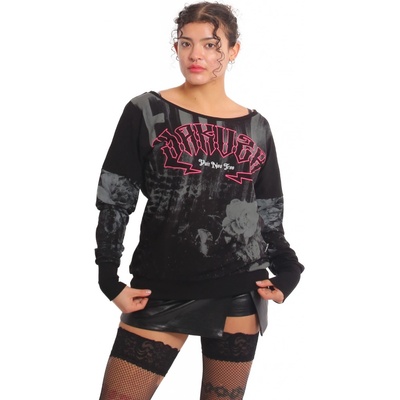 Yakuza dámske tričko s dlhým rukávom Darkness Allover Urban GLSB 25111 black