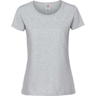Ikonické 195 Ringspun Premium Premium dámske tričko Fruit of the Loom šedá