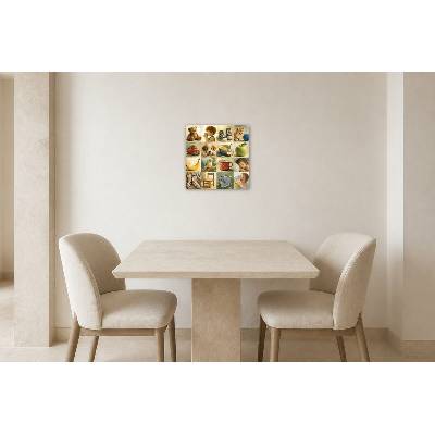 Obraz na plátně – Koláž prvních slov s dětskými motivy 30 × 30 cm – Hledejceny.cz