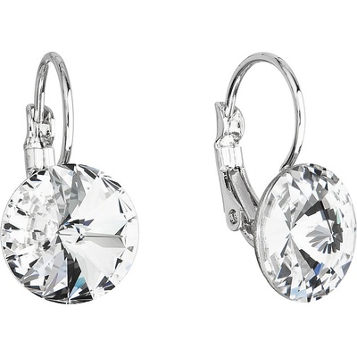 Pavona Náušnice bižuterie s Preciosa krystaly bílé kulaté 51002.1