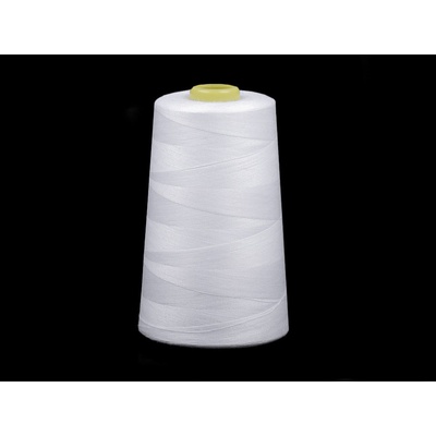Prima-obchod Polyesterové nitě pro overlocky i klasické šití návin 5000 yards PES 40/2, barva 502 White