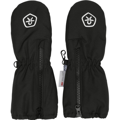 Color Kids Mittens Long W. Zipper detské lyžiarske rukavice Black