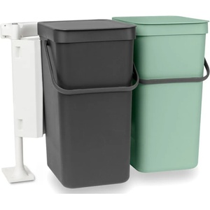 Brabantia Кош за отпадъци за вграждане SORT & GO 2 x 16л, сиво/зелено, Brabantia (BRAB214462)