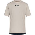 FOX Racing Мъжка фланелка с къс ръкав за колоездене Fox racing Ranger S/S Jersey Wordmark Cycling jersey - Chalk (056-3673-0711)