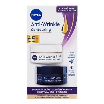 Nivea Anti-Wrinkle + Contouring Duo Pack : denní pleťový krém Anti-Wrinkle Contouring SPF30 50 ml + noční pleťový krém Anti-Wrinkle Contouring 50 ml