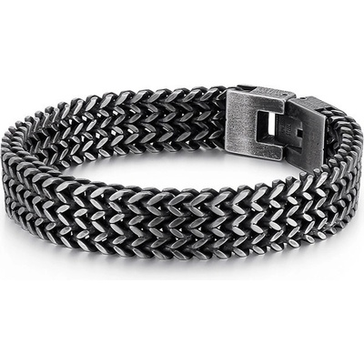 Steel Edge pánsky náramok z chirurgickej ocele šedý WJHB582