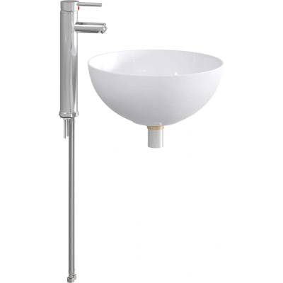 vidaXL Мивка за баня Хром 35, 5 x 35, 5 x 14, 5 см Метал (890244)