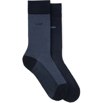 Boss Чорапи Boss Men's Houndstooth Crew Socks - Dark Blue 401