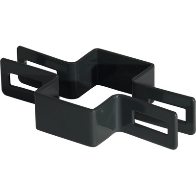 Příchytka panelu na sloupek 60x40 mm, průběžná, antracit