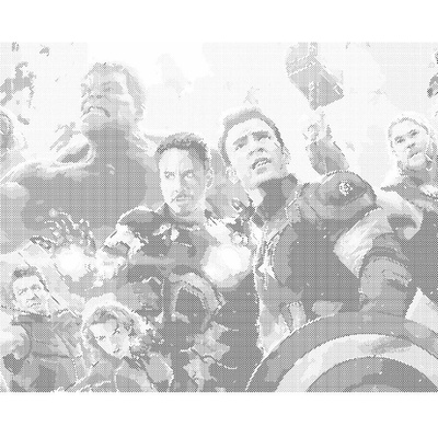 ZUTY Bodkovanie - AVENGERS DO BOJA Rámovanie: bez rámu a bez vypnutia plátna, Rozmer: 40x50 cm