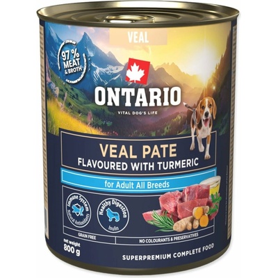 Ontario Adult telecí pate s příchutí kurkumy 800 g